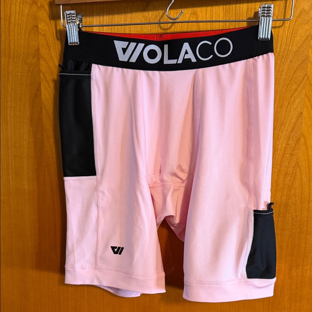 Volaco Men's Athletic Shorts - Pink and Black